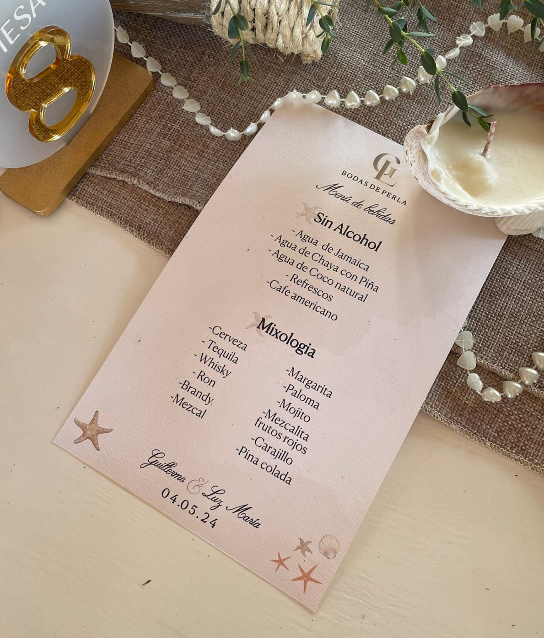 Menú para banquetes
