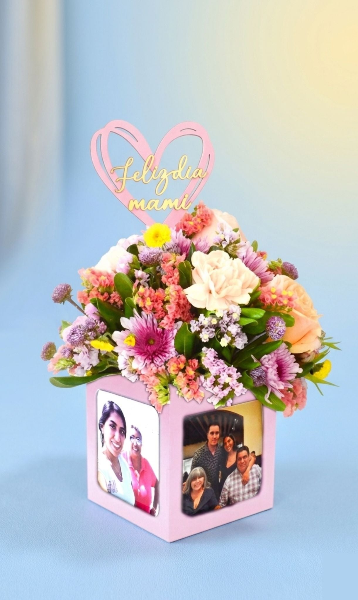 Photo box bouquet