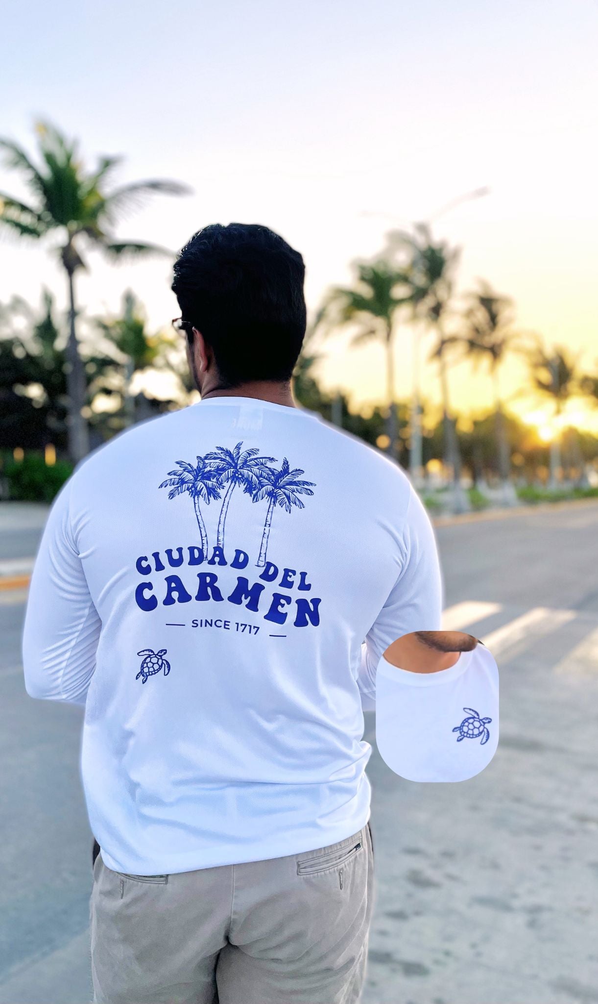 Playera Palmeras Manga larga