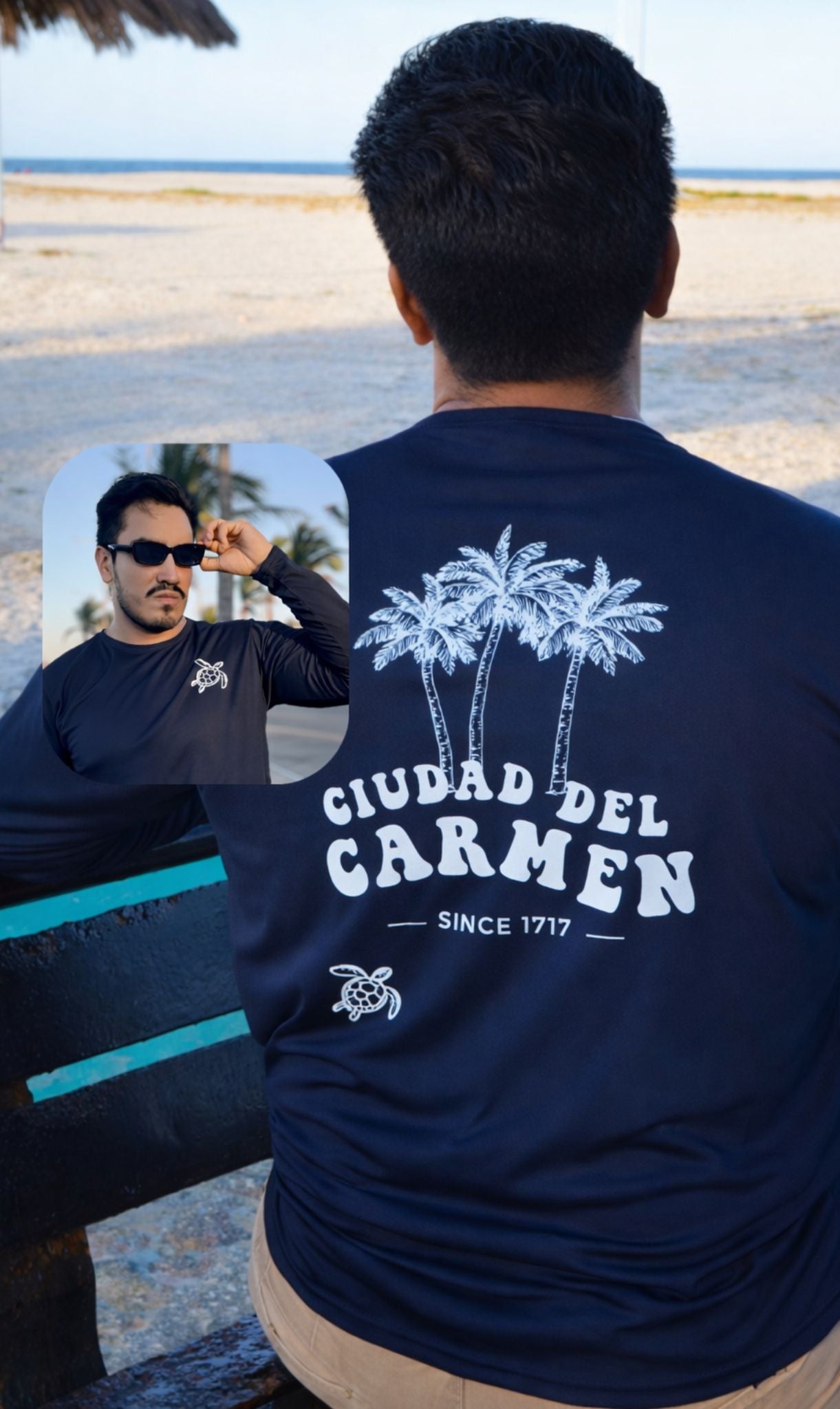 Playera Palmeras Manga larga