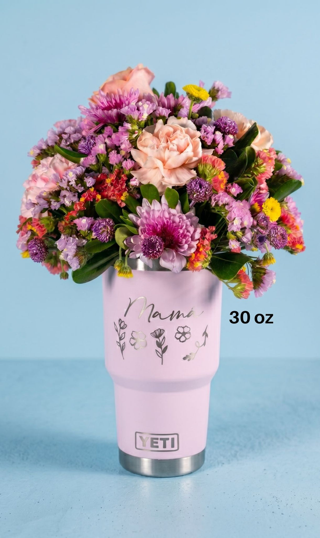 Vaso Térmico con bouquet floral