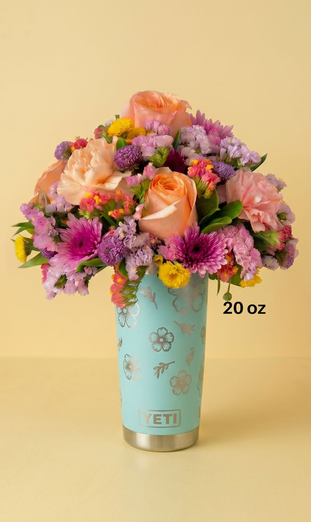 Vaso Térmico con bouquet floral